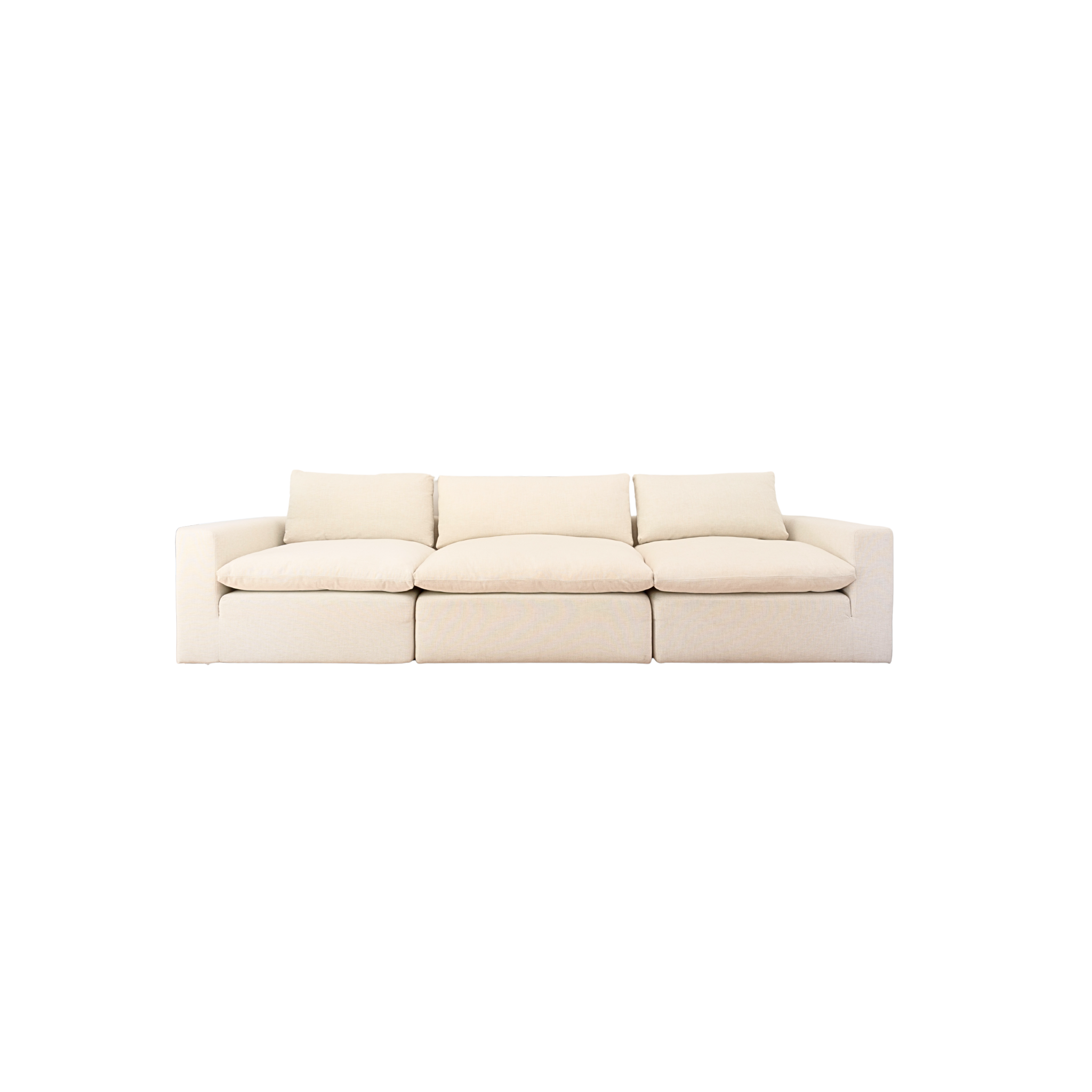 Soames Down Filled Modular Sofa - Ivory Linen