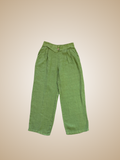 Linen Fold-Over Button Pants
