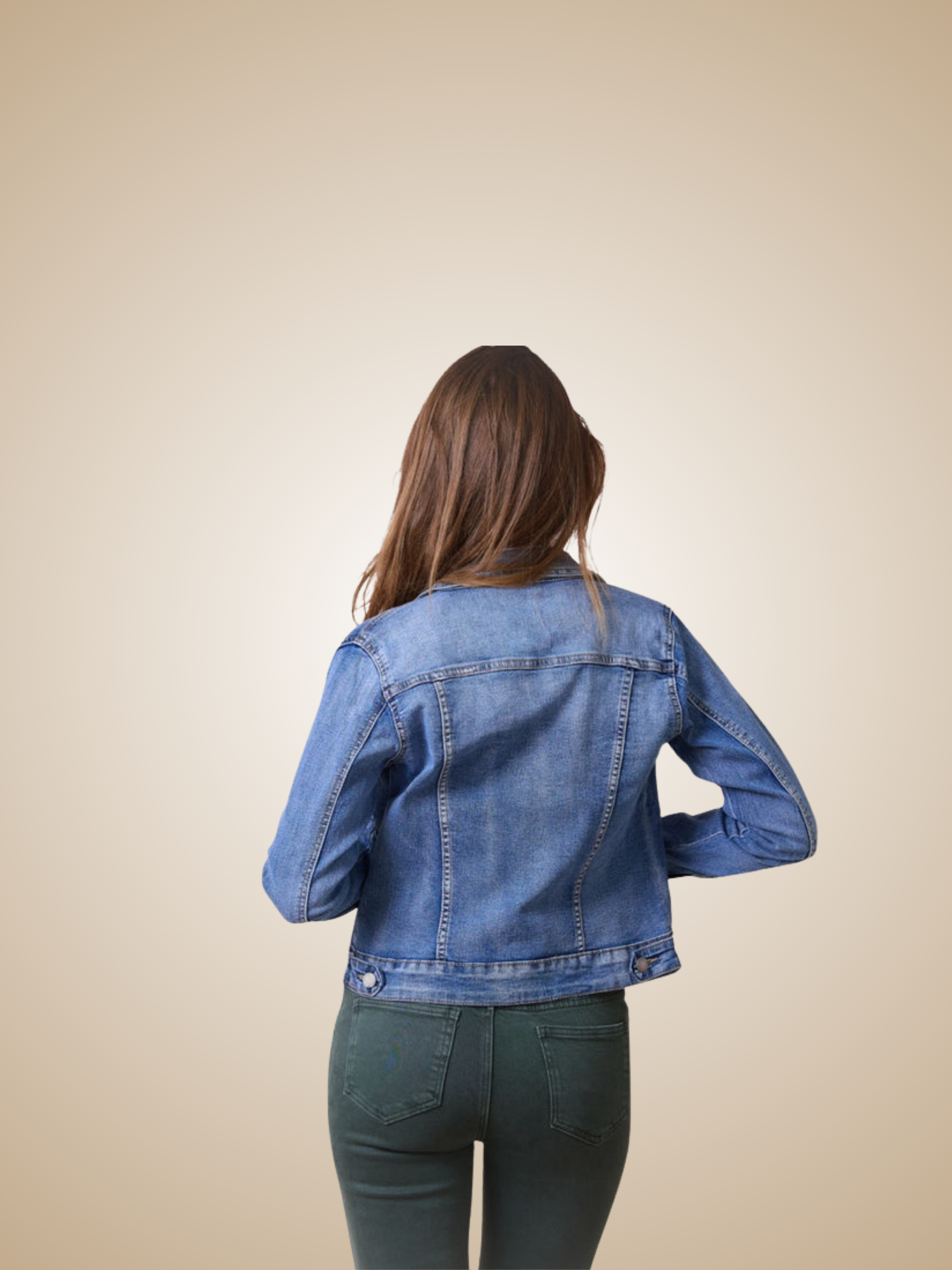 Stretch Denim Jacket- Blue