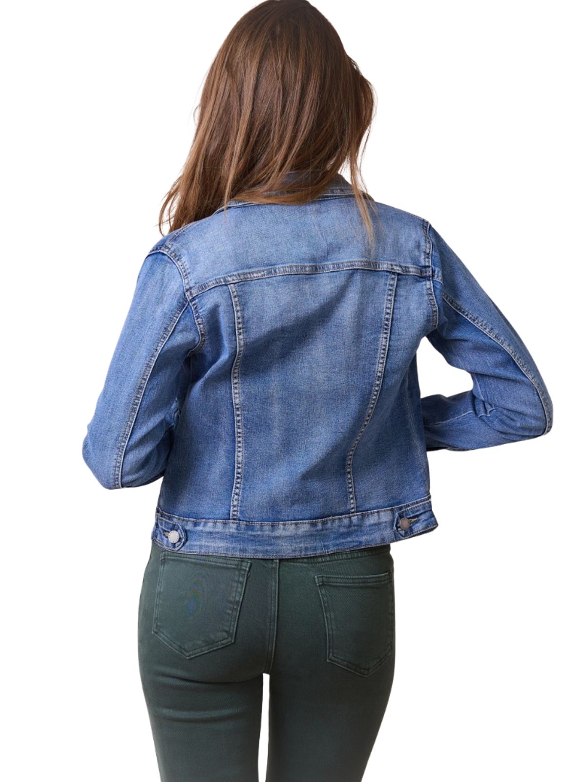 Stretch Denim Jacket- Blue