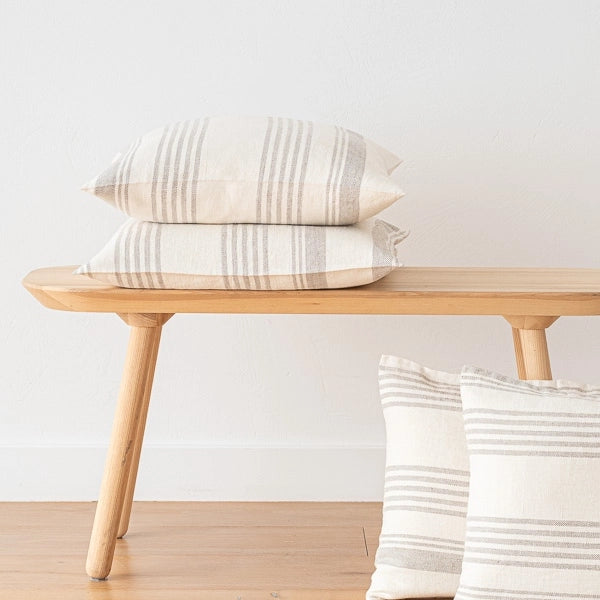 Striped Ivory Horizon Pillow
