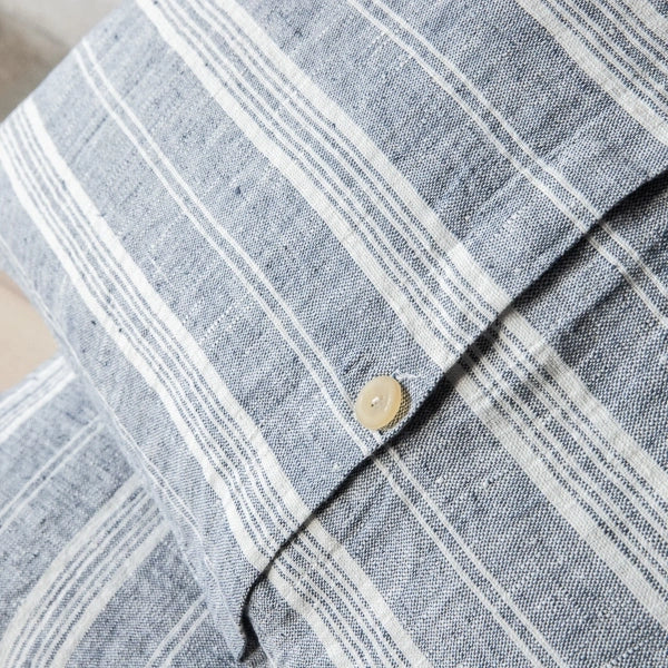 Striped Blue Horizon Pillow