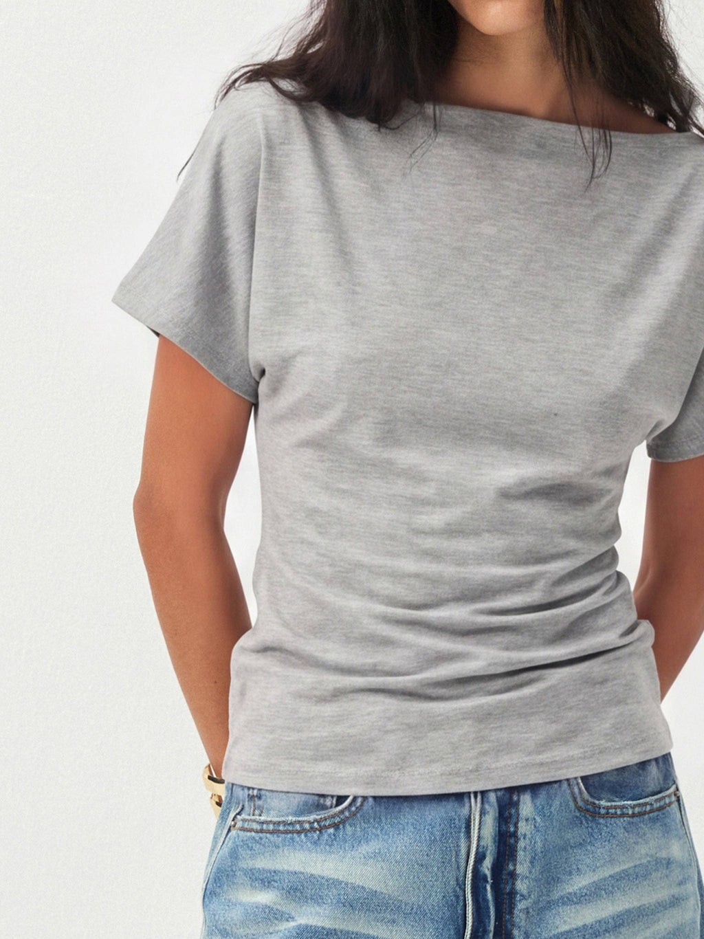 Bamboo Lyocell Off-Shoulder Top