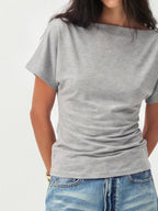 Bamboo Lyocell Off-Shoulder Top