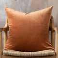 Retro Velvet Pillow - Terracotta