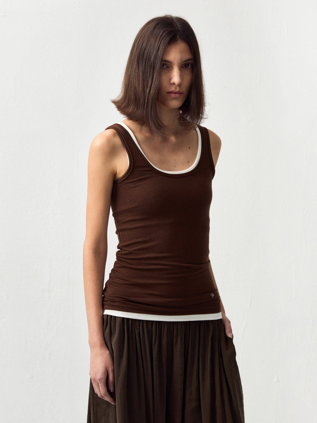 Lyocell Wool Blend U-Neck Layering Tank
