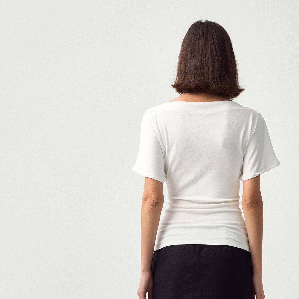Bamboo Lyocell Off-Shoulder Top