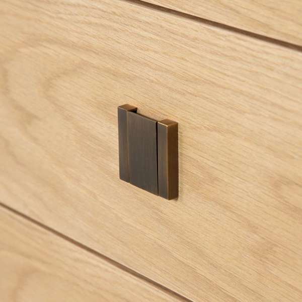 Natural tall boy dresser