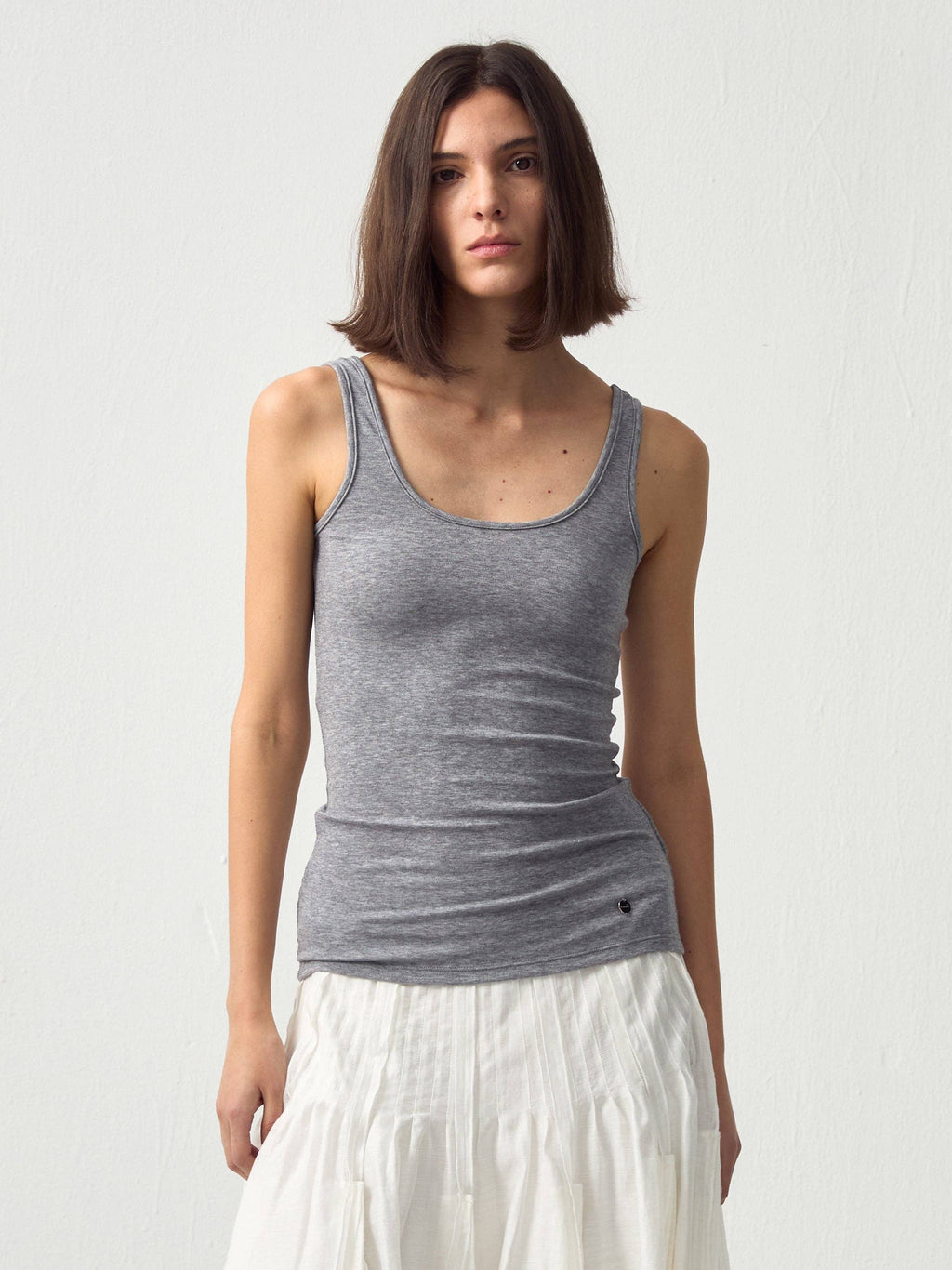 Lyocell Wool Blend U-Neck Layering Tank