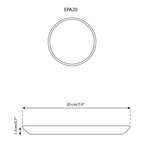 Handmade Stoneware Flat Dessert Plate | Epa 7.9"