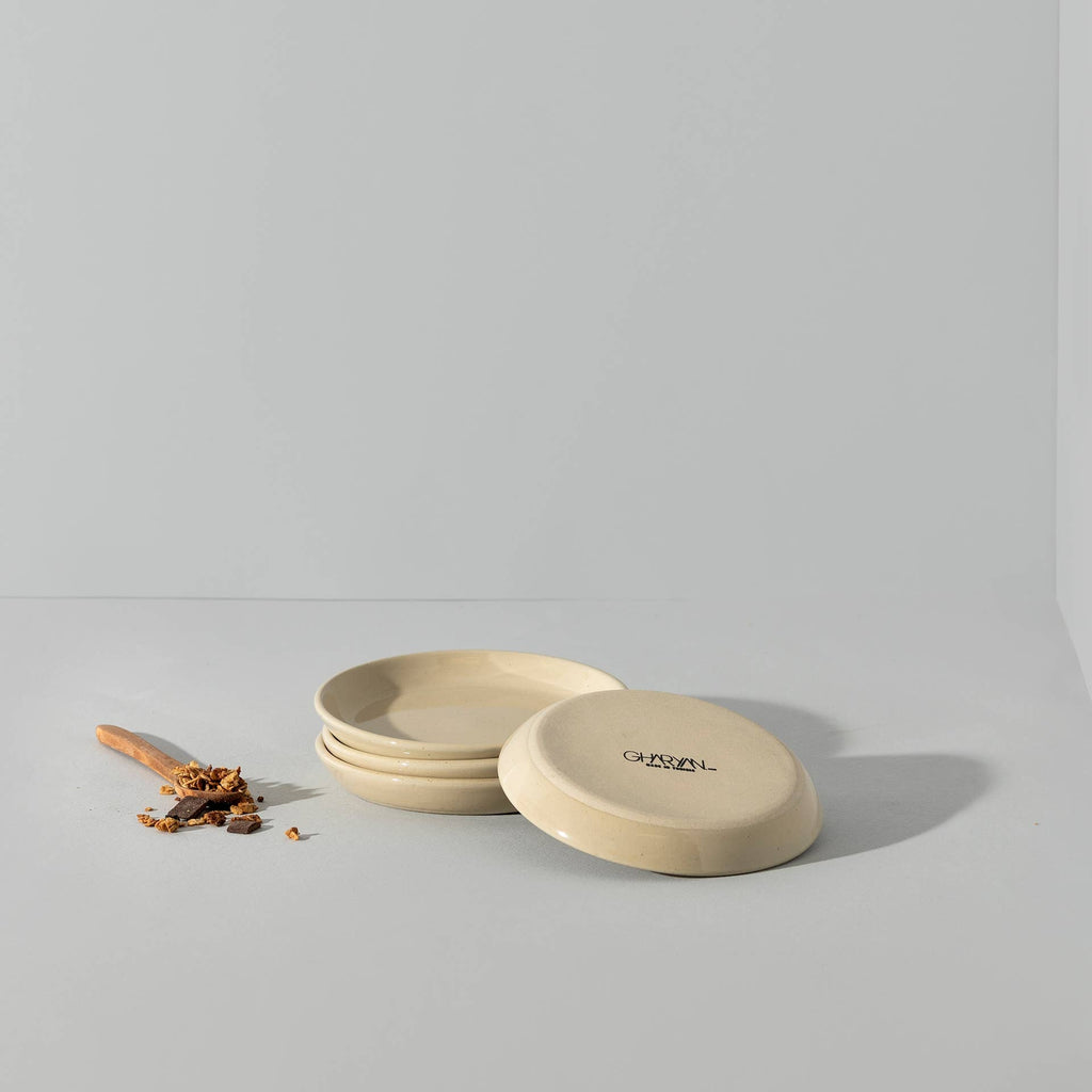 Handmade Stoneware Flat Side Plate | Edan 5.1"