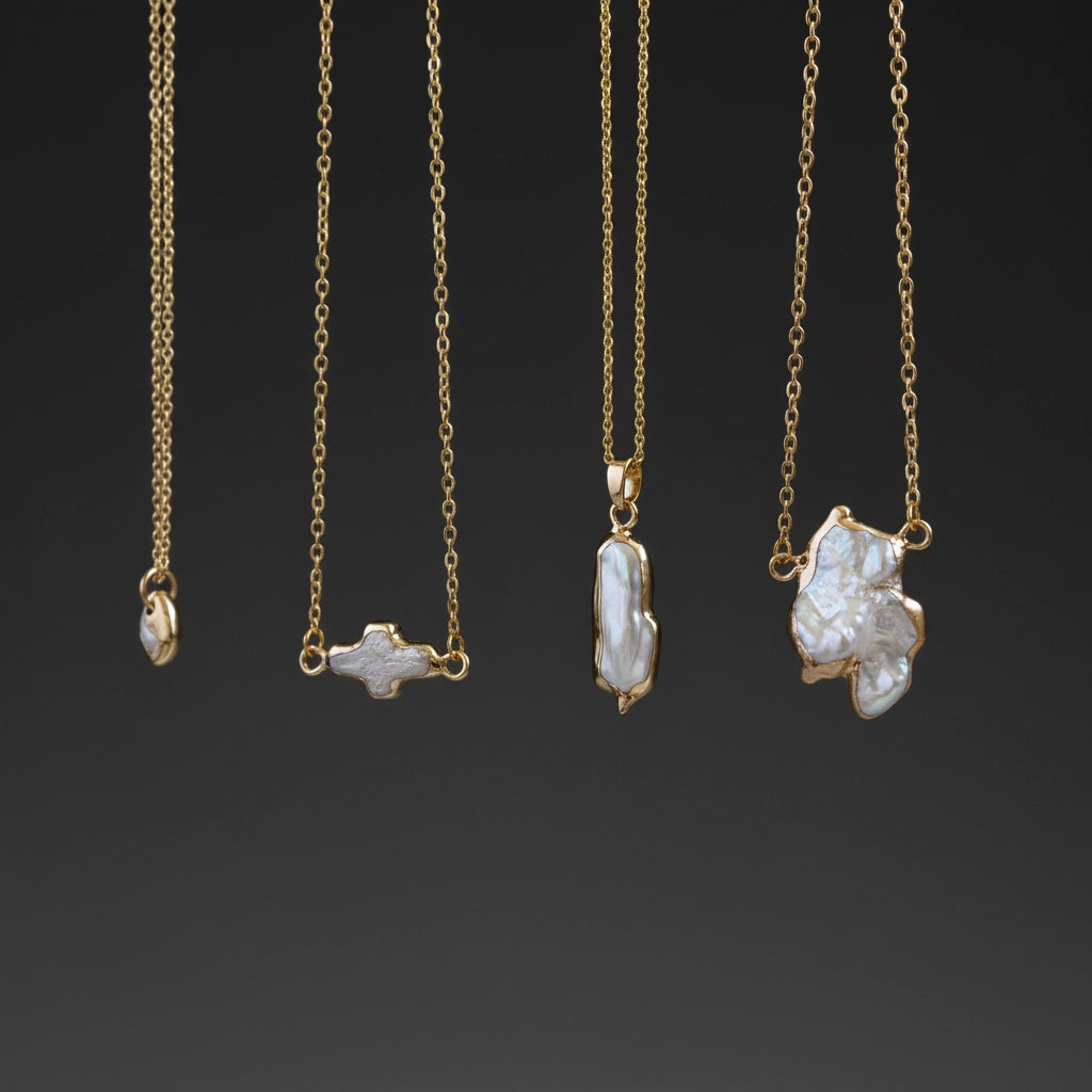 Natural Freshwater Baroque Pearl Necklaces