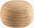 Natural Braided Jute Pouf