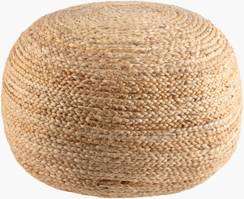 Natural Braided Jute Pouf