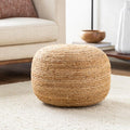 Natural Braided Jute Pouf