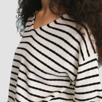 Cozy Striped Wool Knitted Sweater