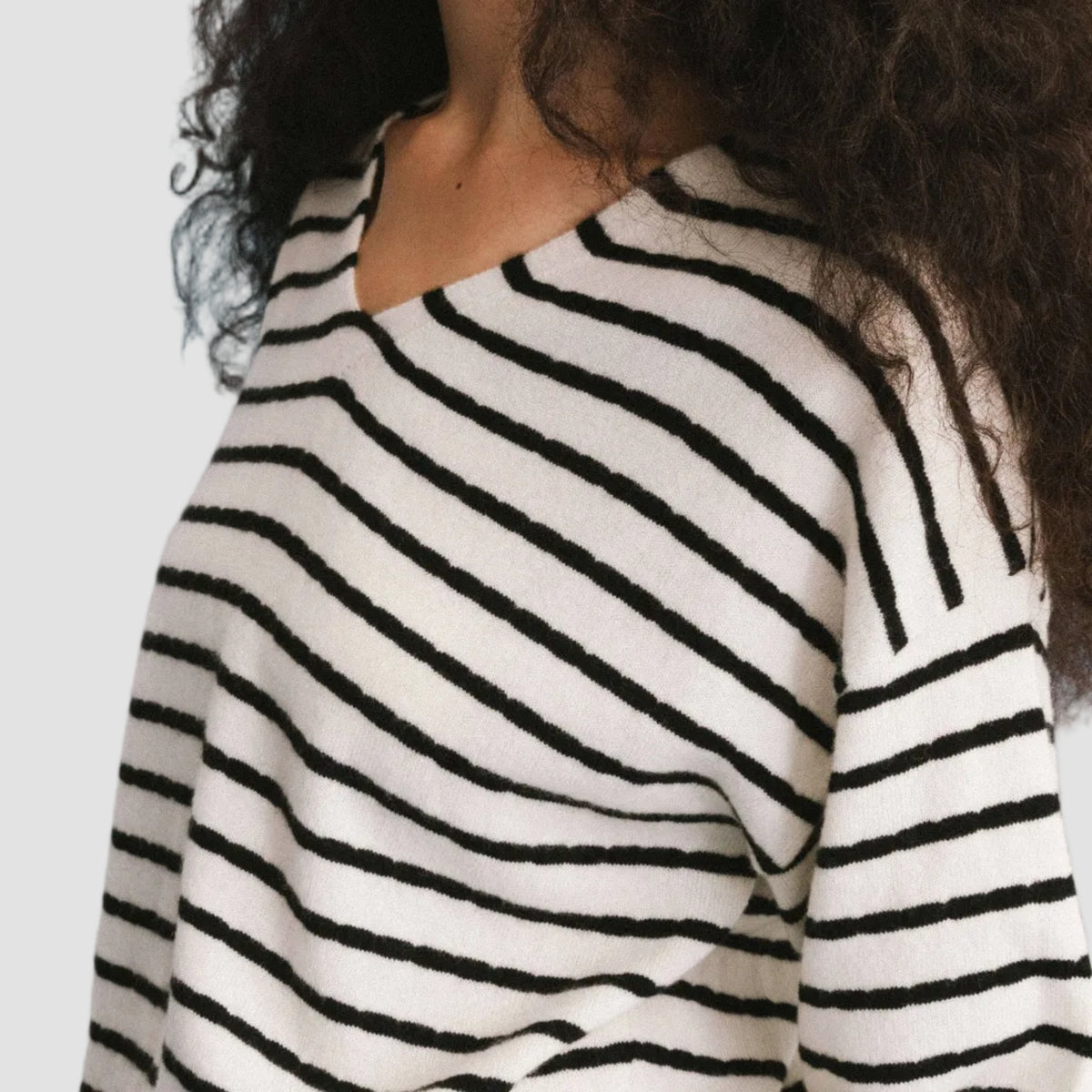 Cozy Striped Wool Knitted Sweater