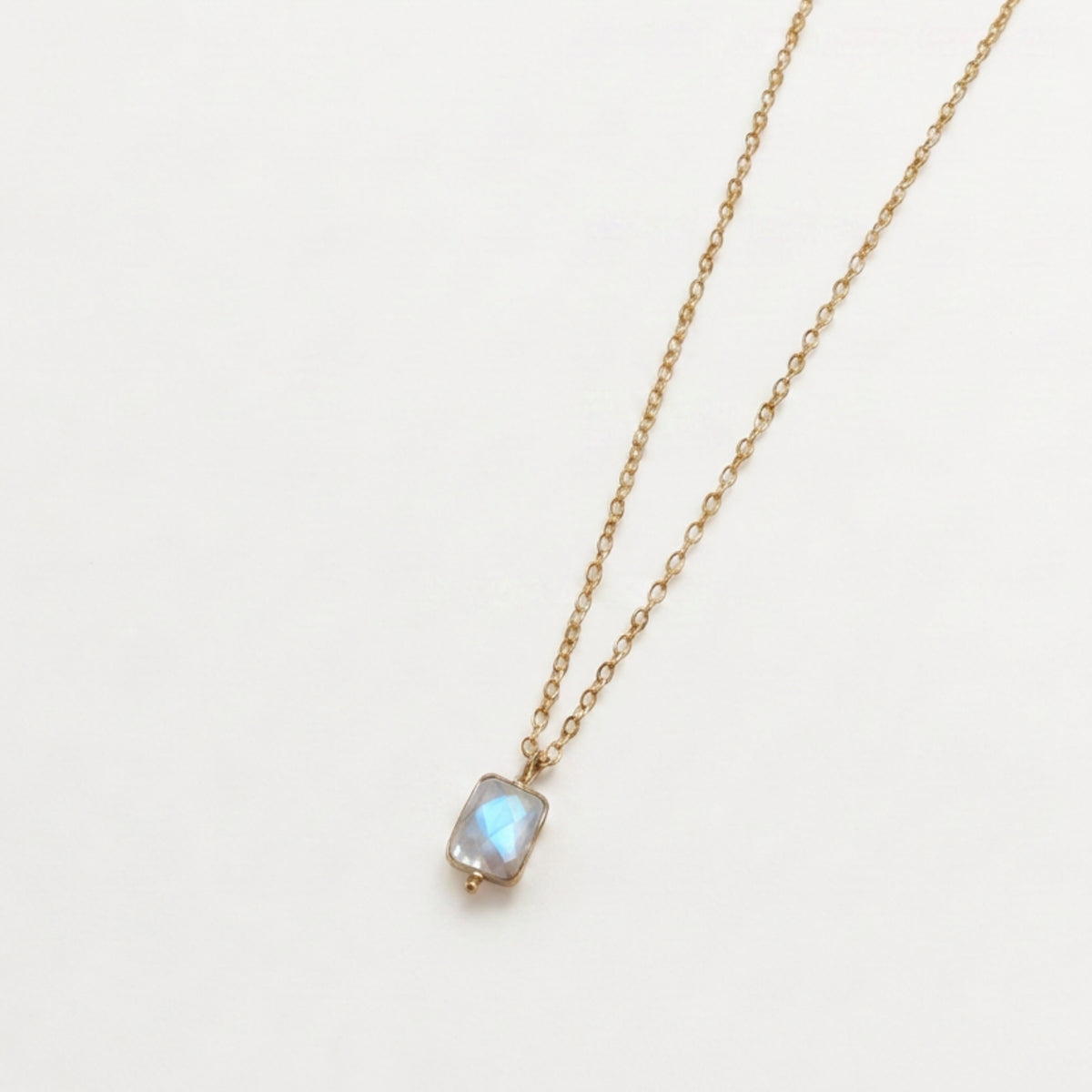 Brass Moonstone Pendant Chain