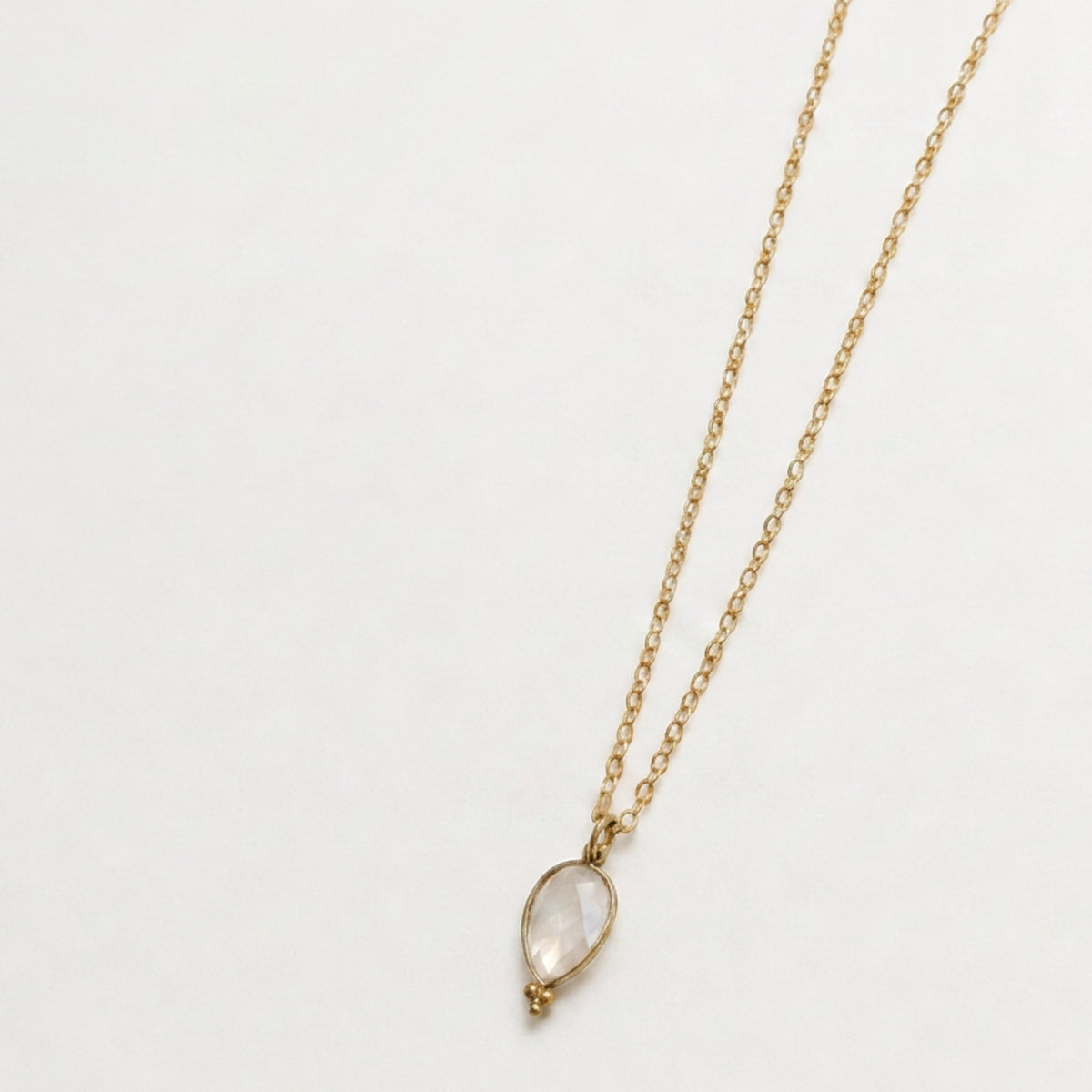 Brass Moonstone Pendant Chain