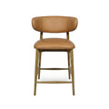 leather counter stools- deep tan