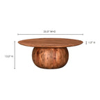 Round acacia table