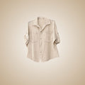 Cotton Guaze 2 Pocket Box Blouse