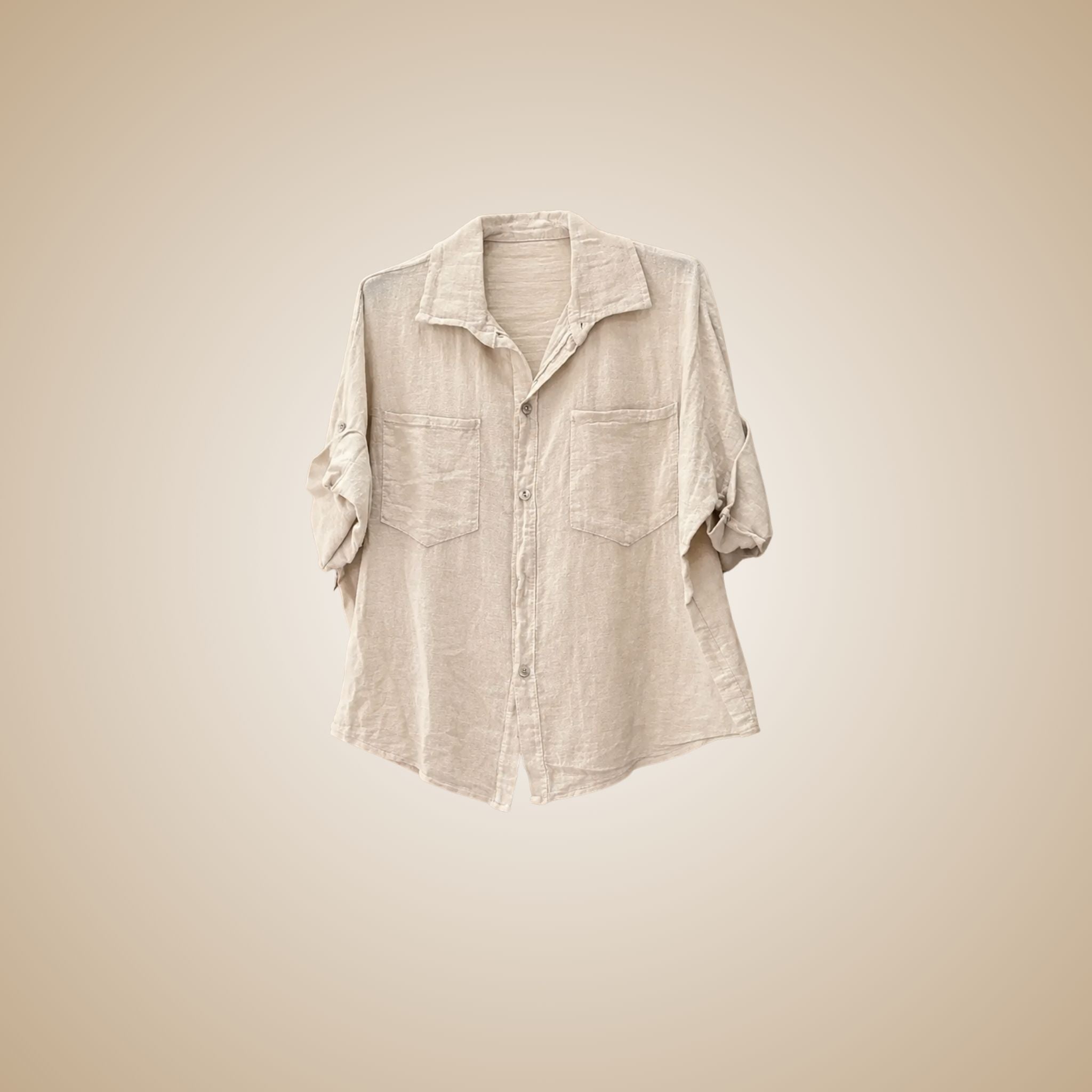 Cotton Guaze 2 Pocket Box Blouse