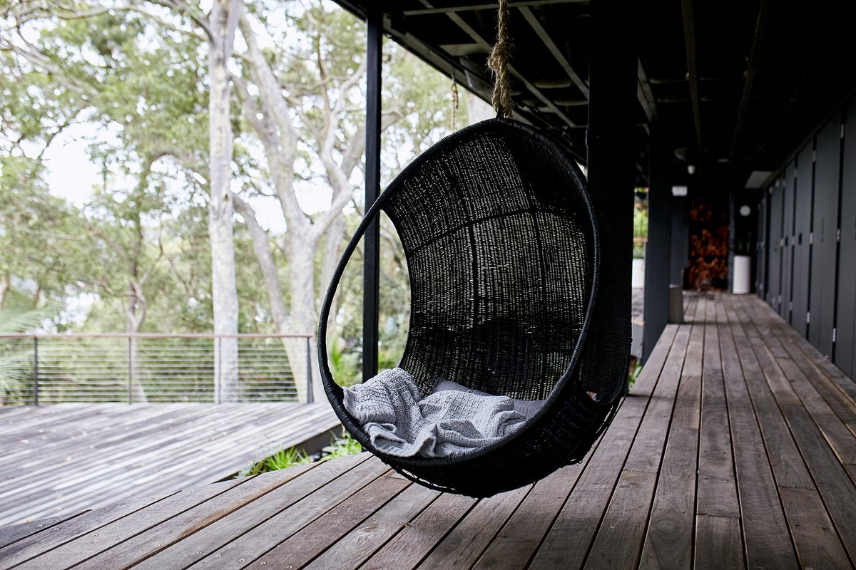 Grey Woven Lambswool Throw